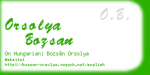 orsolya bozsan business card