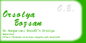 orsolya bozsan business card
